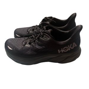 Men’s black and grey hokas, size 11.5